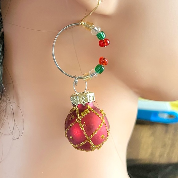 Christmas pierced bulb earrings jewelry - Picture 5 of 15